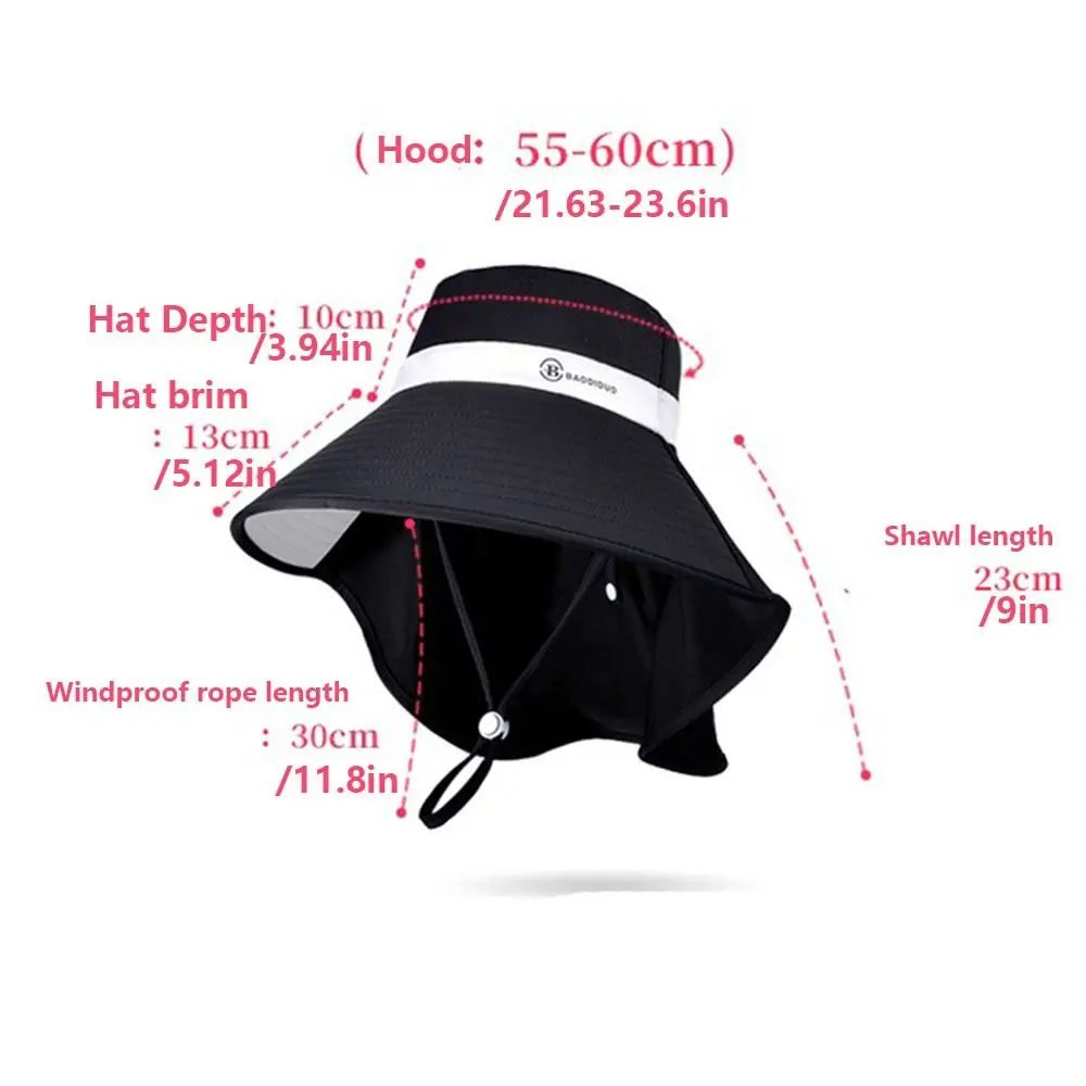UV Anti Parasole Scialle Protezione per il collo Scialle a tesa larga Protezione per il collo Cappello Copriviso Coda di cavallo Cappello da sole per donna