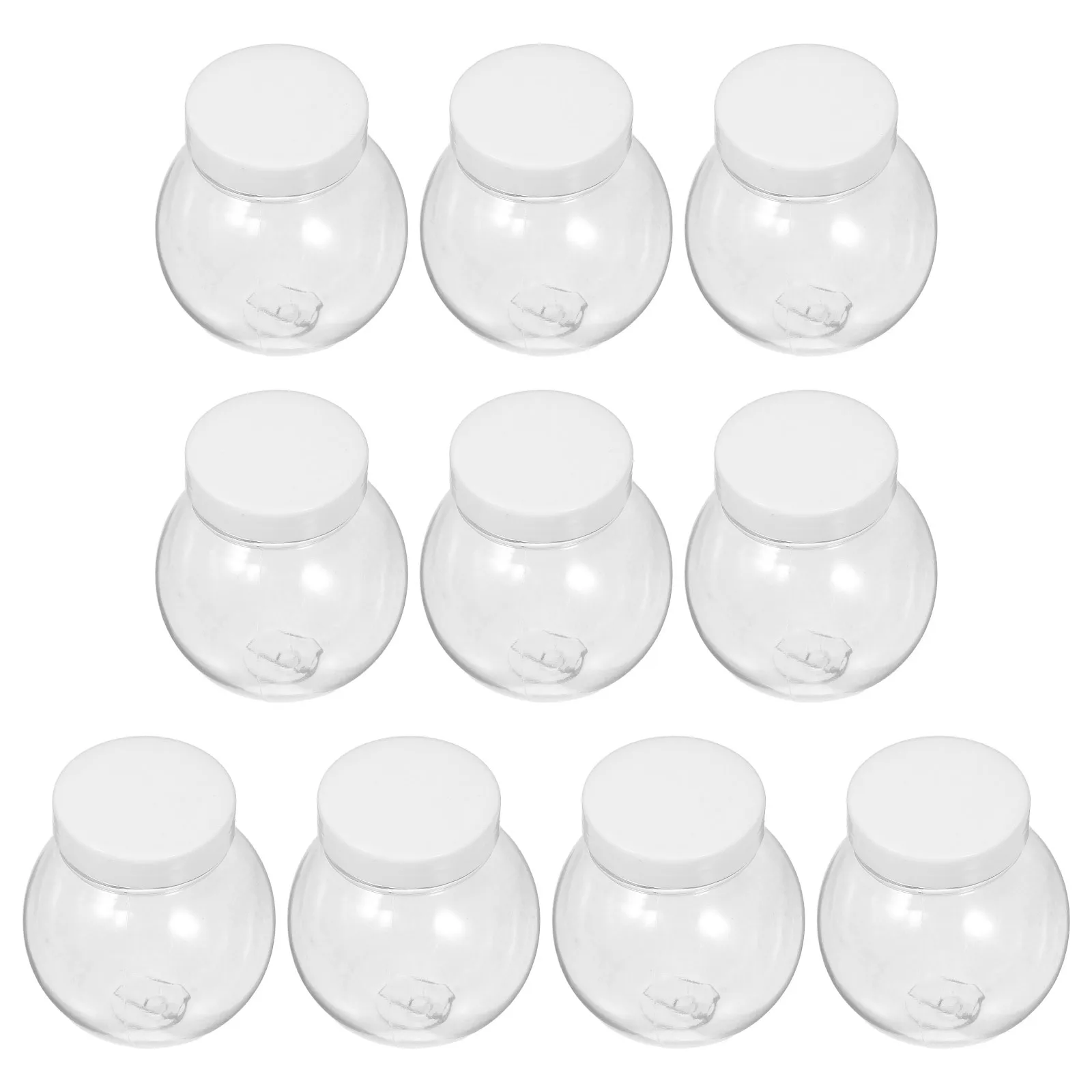 

10Pcs 8cm Clear Plastic Snow Globe Jars with Screw-Off Caps for DIY Crafts Holiday Decorations Clear Plastic Globes for Crafts