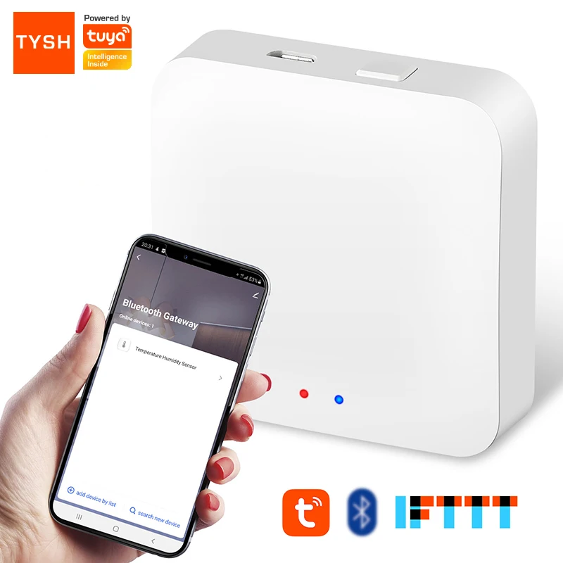 

TYSH Tuya Zigbee/Ble Multi-Mode Gateway Hub Smart Home Bridge With Smart Life App Wireless Remote Control Support Alexa Google