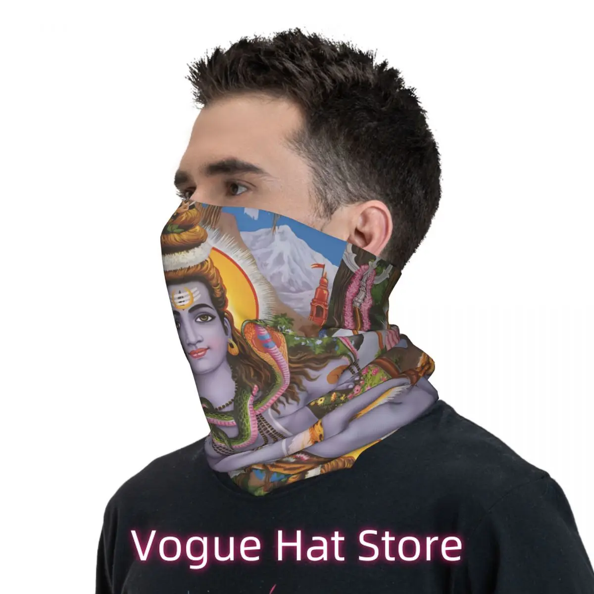 Shiva Retro Headband Pescoço Fino Homens Mulheres Caminhadas Tubo Cachecol Rosto