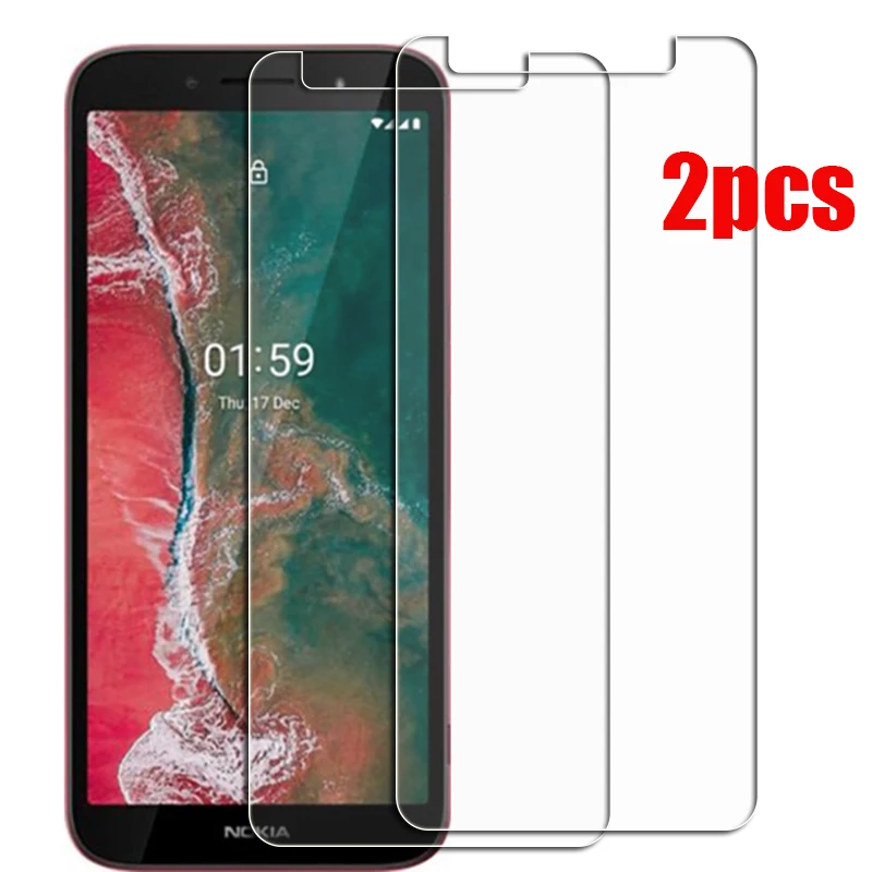 For Nokia C1 Plus  Tempered Glass Protective ON   C1Plus  TA-1312 5.45INCH Screen Protector Phone Cover  Film