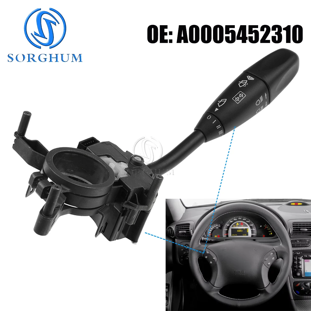

SORGHUM A0005452310 Переключатель стеклоочистителя и переключатель указателей поворота для MERCEDES Benz C-CLASS W203 S203 CL203 C209 A209 0005452310