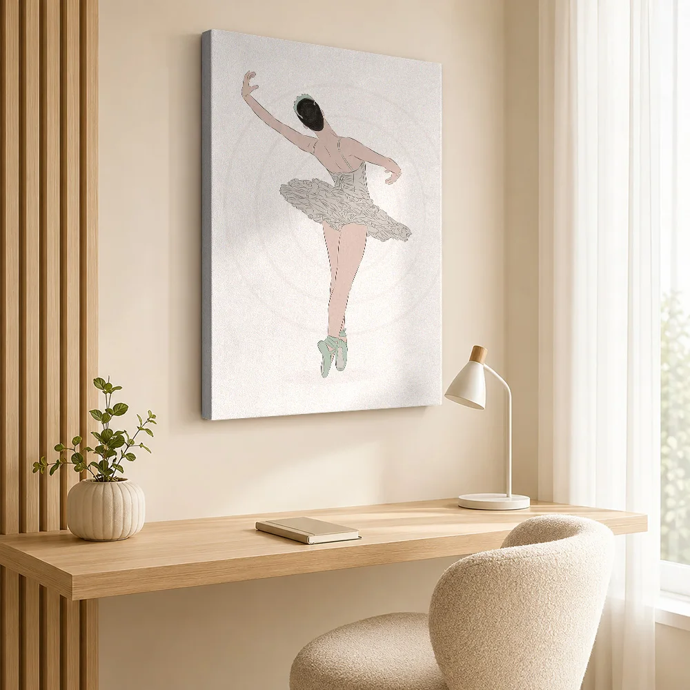 Geometric Balance Form Framed Canvas Poster Customized Modern Abstract Wall Paintings Decoration for Dining Room Ready to Hang
