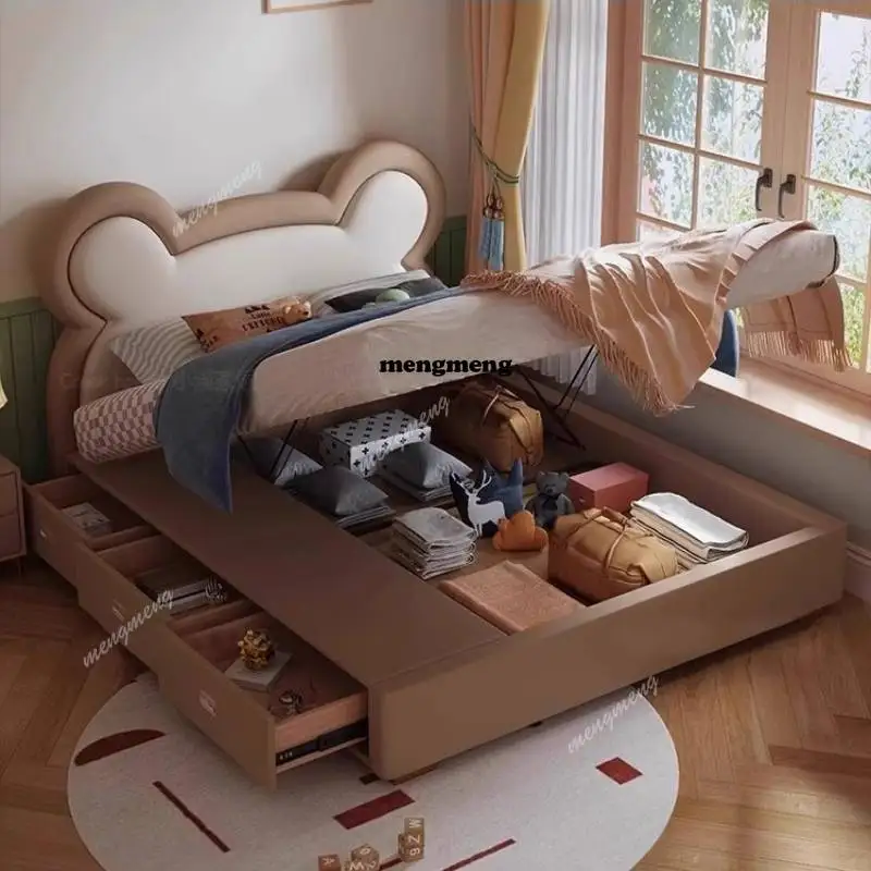 White Luxury Kids Beds Decoration Safety Normal Custom Wooden Kids Beds Single Modern Design Lettino Per Bambini Furniture Home
