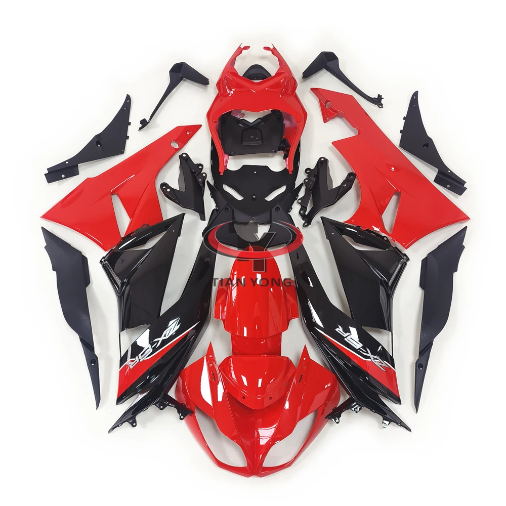 Red Black Printing Motorcycle For Kawasaki ZX6R ZX 6R 636 2009 2010 2011 2012 Full Fairing Kit Bodywork Injection Cowling