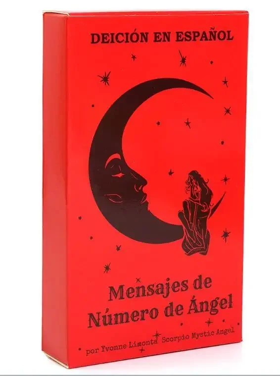 44Sheet Spanish Angel Number Messages Tarot Cards Fortune Telling Oracle Card Fate Divination Tarot Deck Family Party Board Game