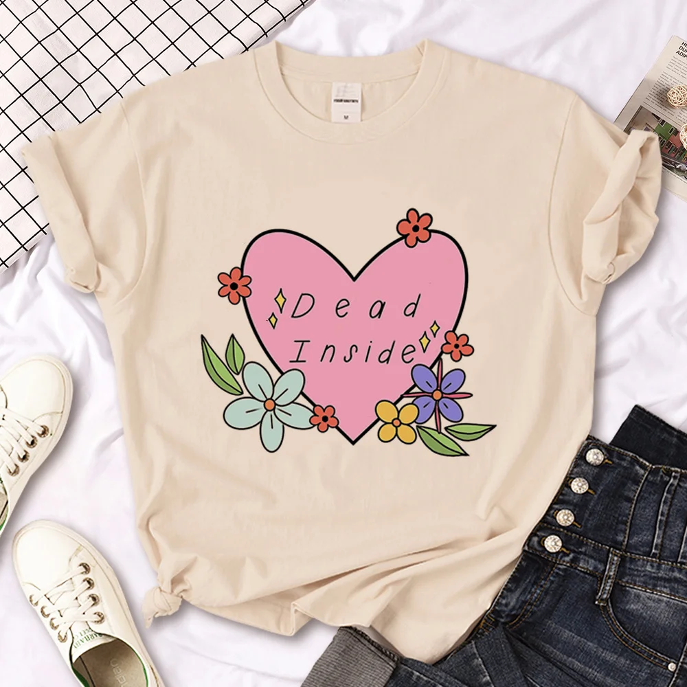 Dead Inside tshirt women designer streetwear comic t-shirts girl comic graphic funny clothes