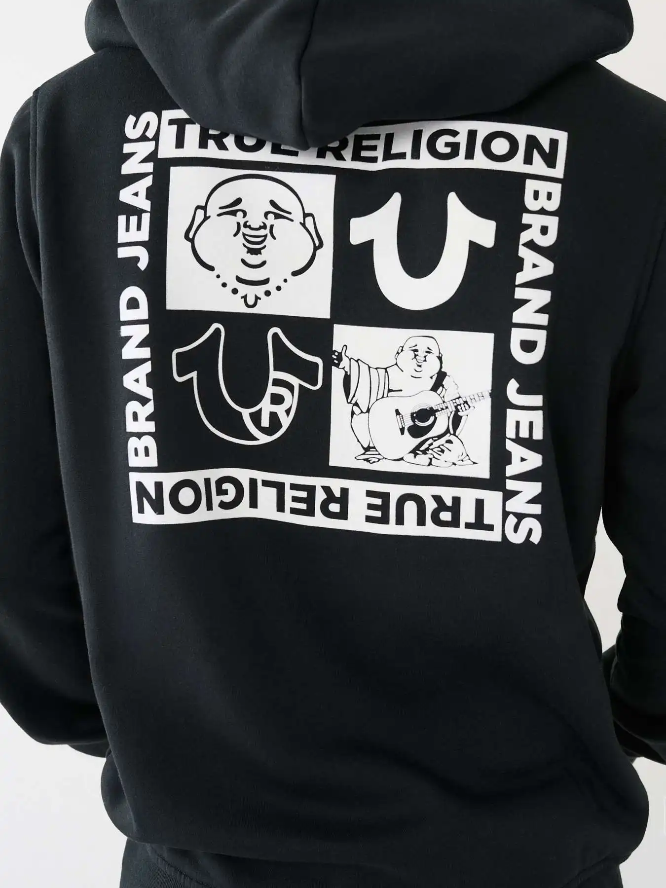 Hip Hop True Religion Logo Print Hoodies Women Y2k Tops Streetwear Gothic Sweatshirt Harajuku Zip Up Hoodie Women Clothes