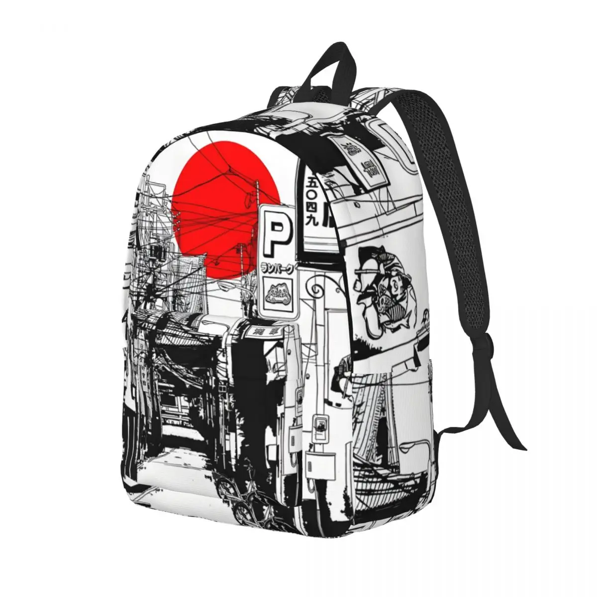 Knapsack Cool Tokyo City Art Multi Compartment J-Japan Grils Back To School Gift Casual Schoolbag Outdoor