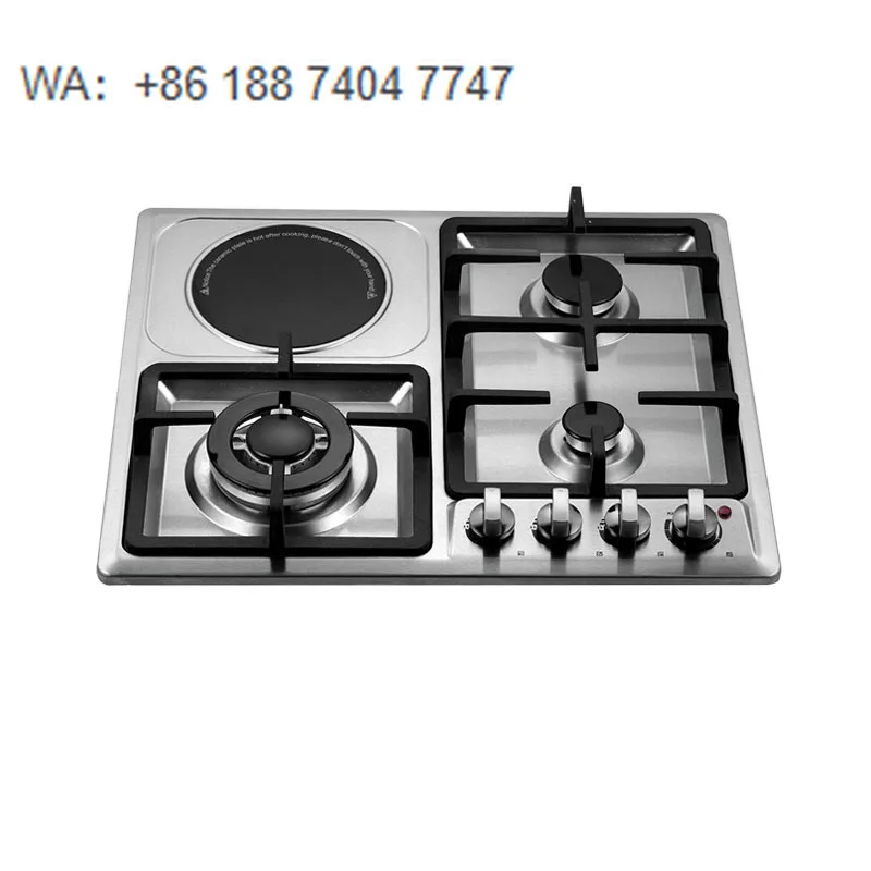 Dual Fuel Electric Gas Stove with Oven, Energy Efficient Stainless Steel Cooking Range for Home & Commercial Kitchen