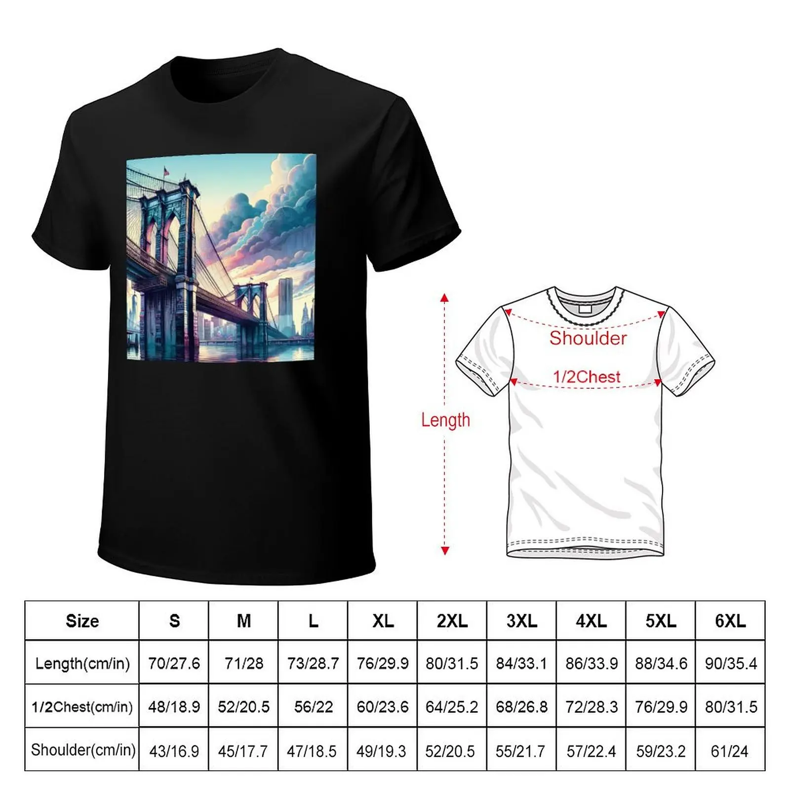 Gateway to the City T-Shirt Casual Breathable Short Sleeve Top