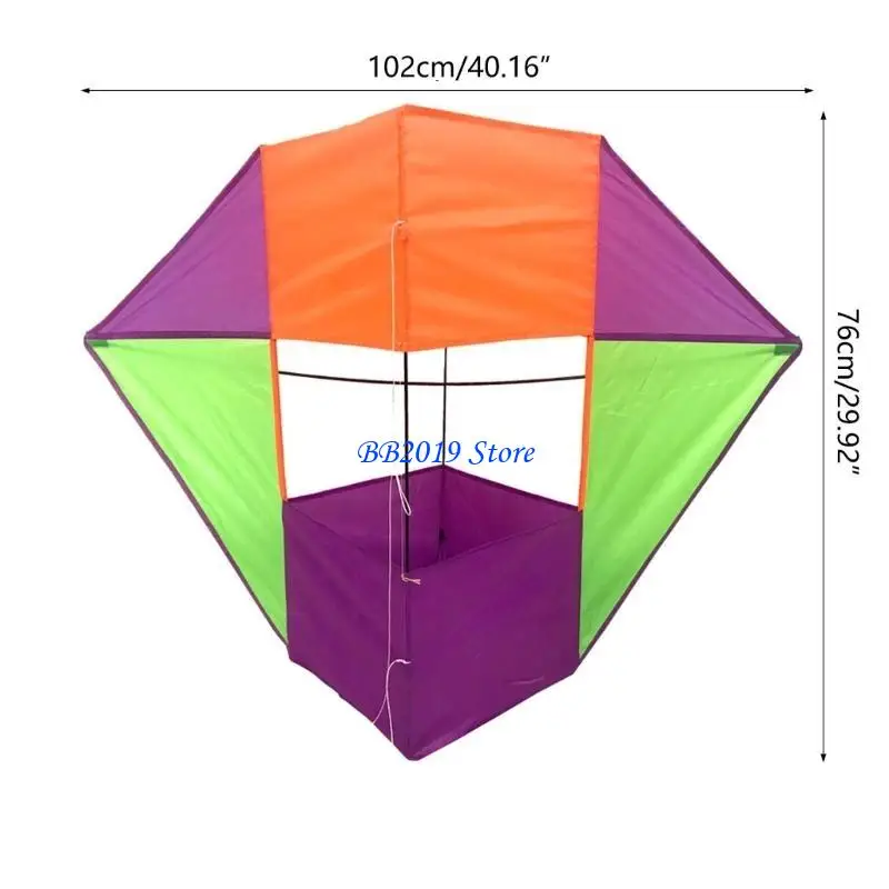 Q0KB Stereo Würfelform Kite Outdoor farbenfrohe Würfelformform Stereo für Kinderspielzeug