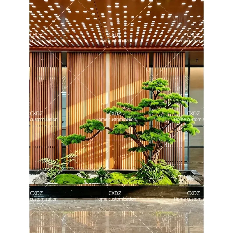 Simulation green plant pine tree welcome pine landscaping fake tree simulation tree decoration large hotel entrance indoor