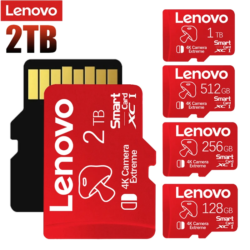 Lenovo-Micro Cartão de Memória para Nintendo Switch Games, SD de Alta Velocidade, TF Flash Card, 2TB, 1TB, 512GB, 256GB, 128GB