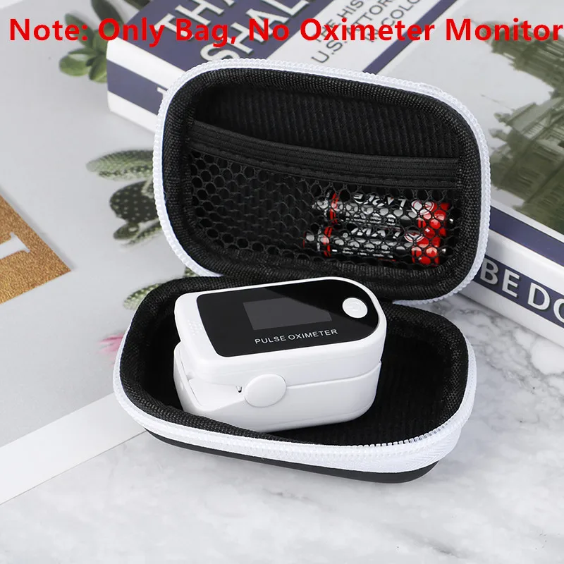 Empty Pulse Oximeter Monitor Finger Pulse Oxymeter Digital Oxygen Meter Zipper Bag (without Oxymeter Digital Oxygen)  ）