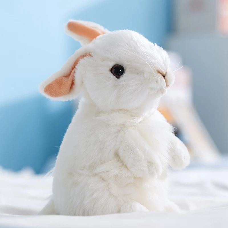 Niedliches Simulations-Kaninchen Plüschtier Baby Schlaf-Komfort Puppen Lieblicher Hase für Kinder Mädchen Osterhase Geschenke Weihnachten Geburtstag