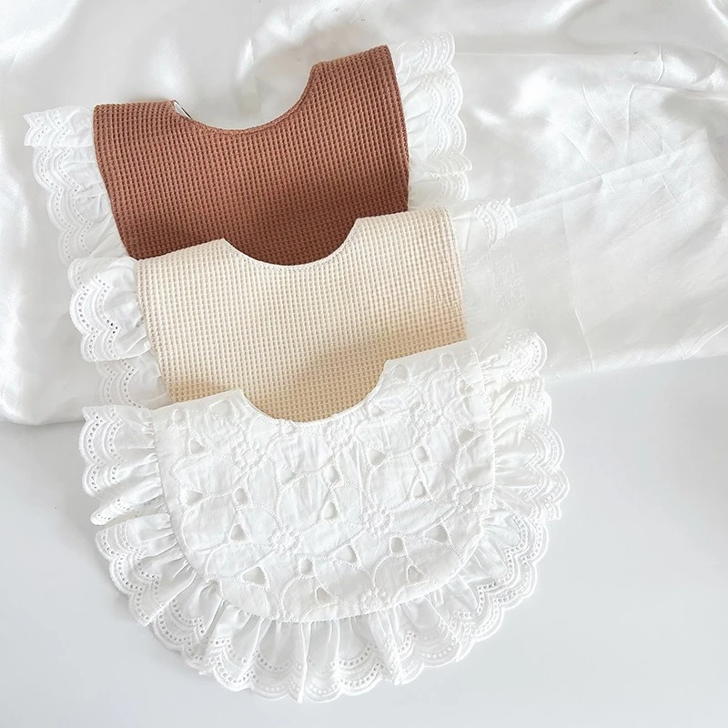 Ins Korean Style Cotton U-Shaped Baby Bibs, Trendy Drool Bibs for 0-2 Years Old, Breathable & Absorbent for Spring & Summer