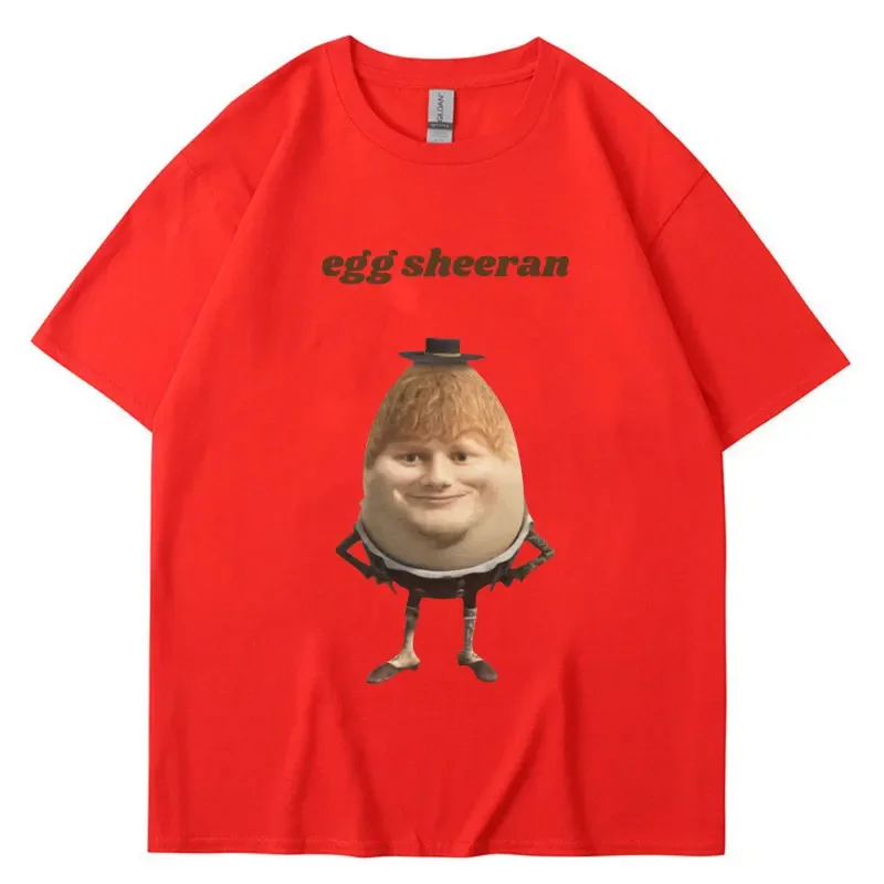 الشارع الشهير مضحك البيض إد شيران ميمي تي شيرت تنفس عادية كم قصير تي شيرت الاطفال التي شيرت الرجال القمصان امرأة تي شيرت #4