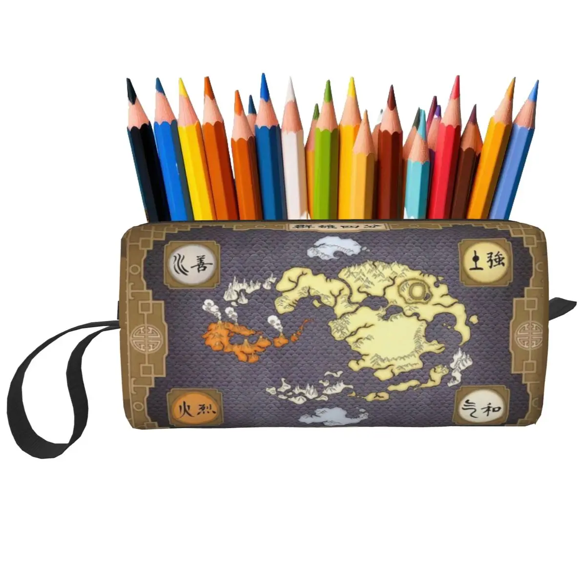 

Avatar The Last Airbender Map Pencil Case for Boy Girl School Pen Box Pencil Bag Stationery Supplies Travel Women Cosmetic Bag