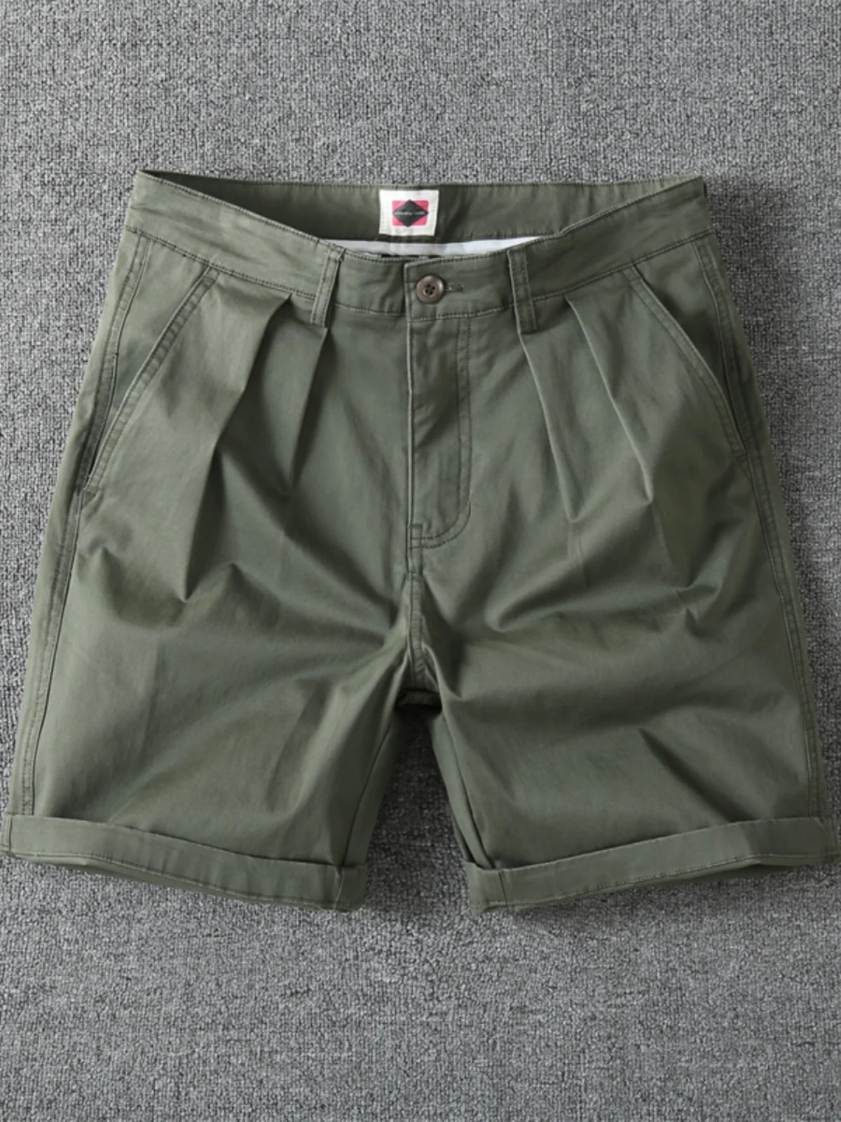 

Модная повседневная рабочая одежда в американском стиле ретро, мужские свободные эластичные летние дышащие прямые брюки со средней талией в пять четвертей