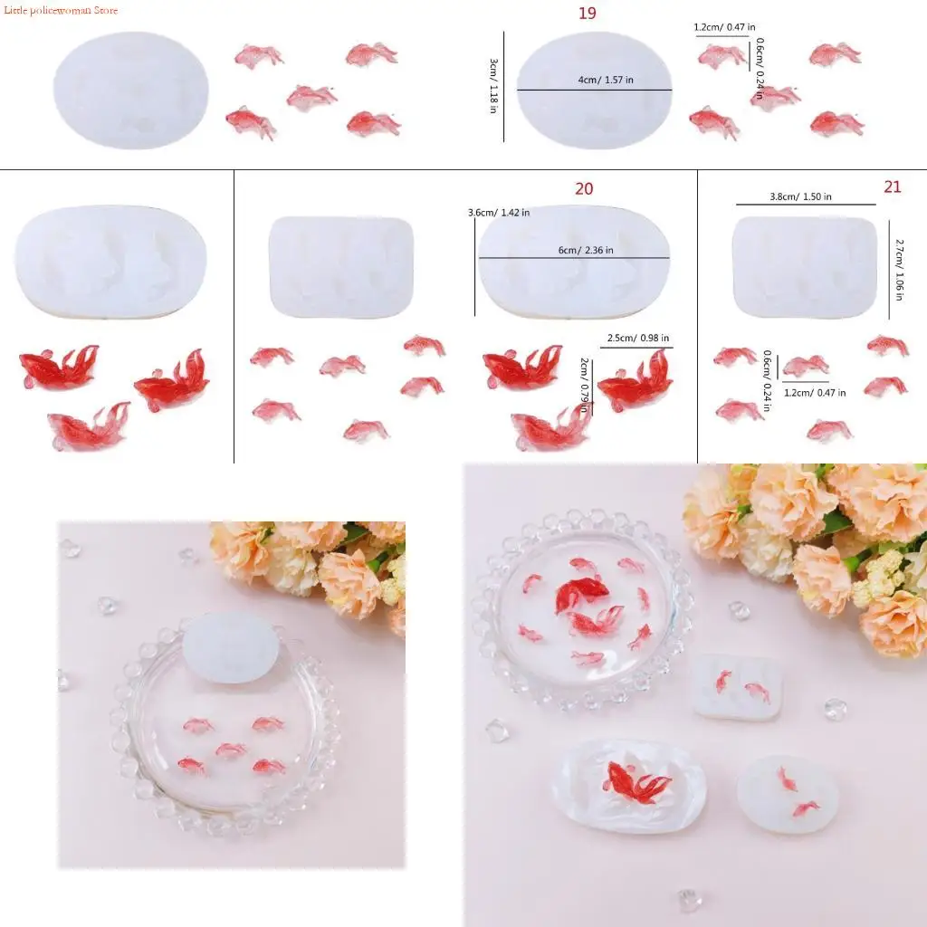 

F92D Художественная силиконовая плесень карпа для шоколадной желе -конфеты.