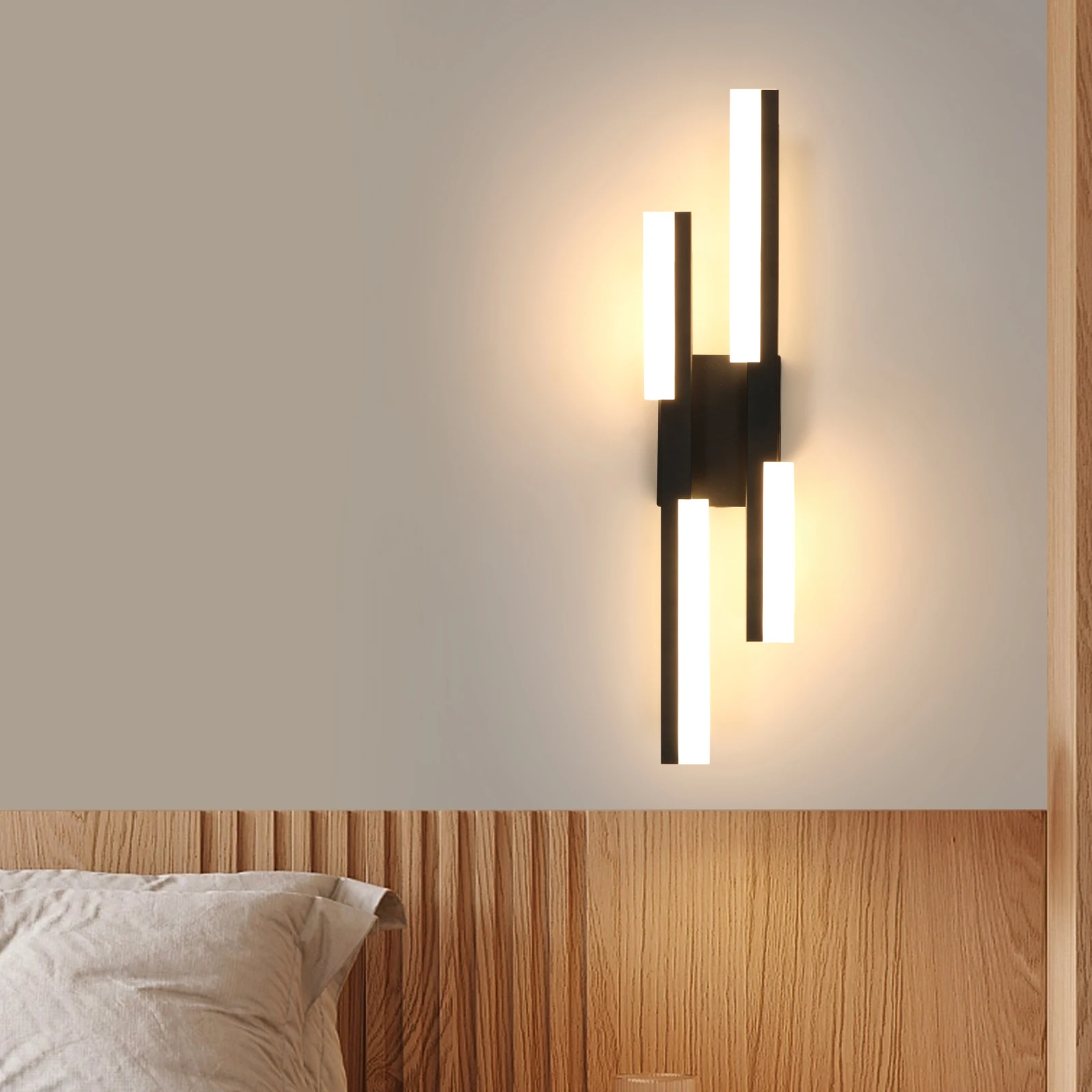 Lampade da parete moderne a LED per interni 12W, applique da parete per soggiorno bianco caldo 3000K, applique da parete lunga in acrilico per scala, 40 cm