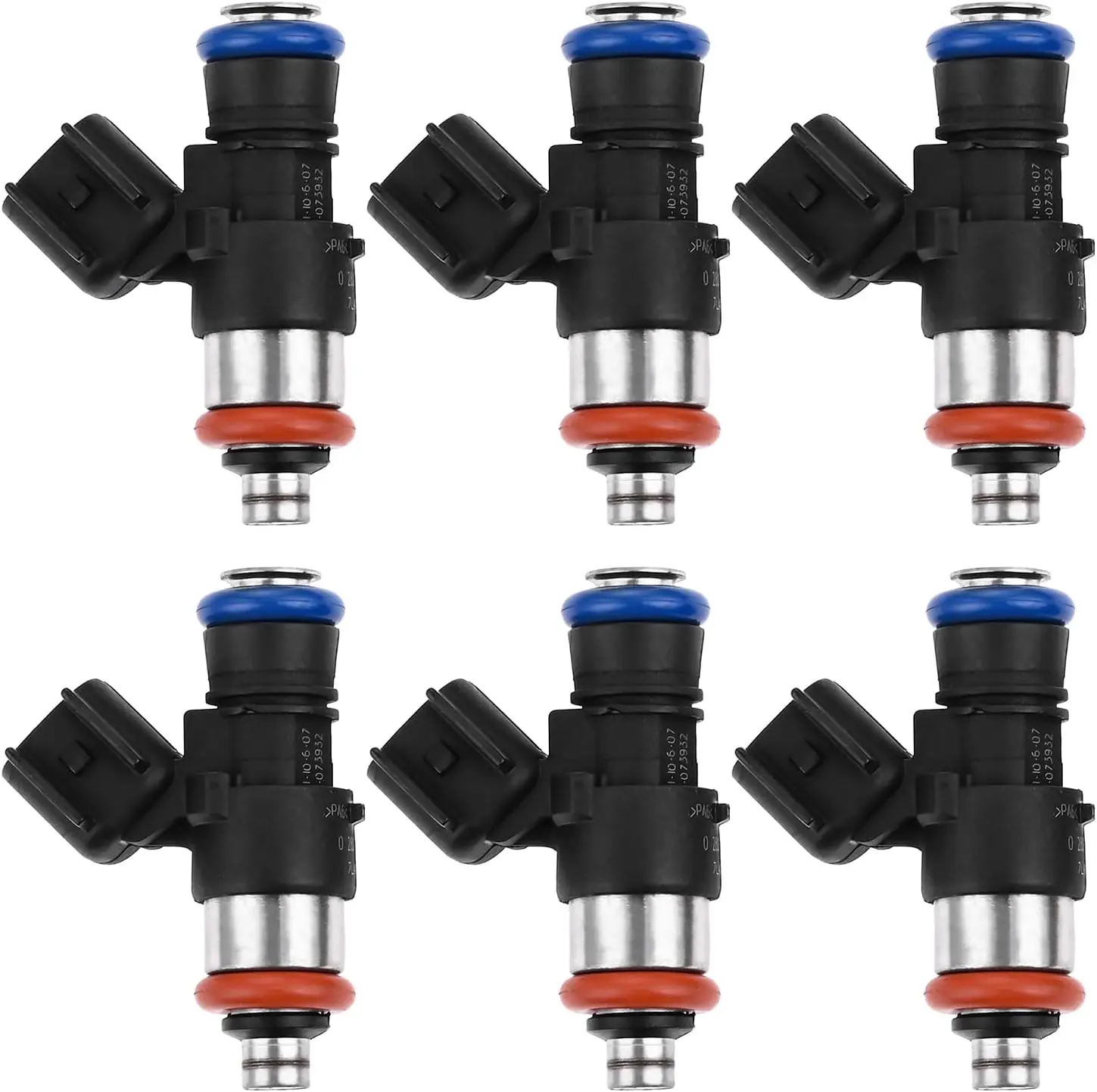 6 Pcs Fuel Injectors 0280158091 for Ford Edge Flex Fusion Taurus X Lincoln MKZ MKX MKS MKT Mazda 6 CX-9 Mercury Sable