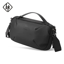 HK Fashion Shoulder Bag Oxford Men's Bag New Chest Pack Men Trend Handbags Multifunctional Short-Distance Travel WaterProof Bag