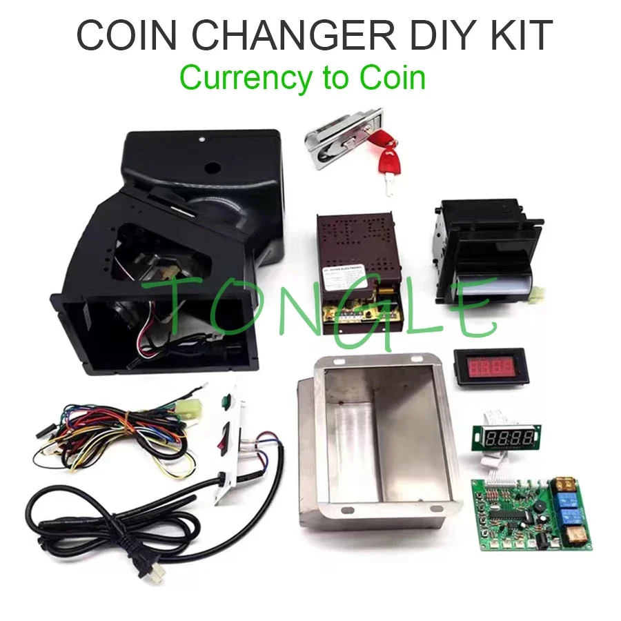 Spare Parts Diy Kit JY 142 Timer Board Coin Changer Kiosk Vending Machine Assembly Coin Hopper Bill Acceptor Power Supply