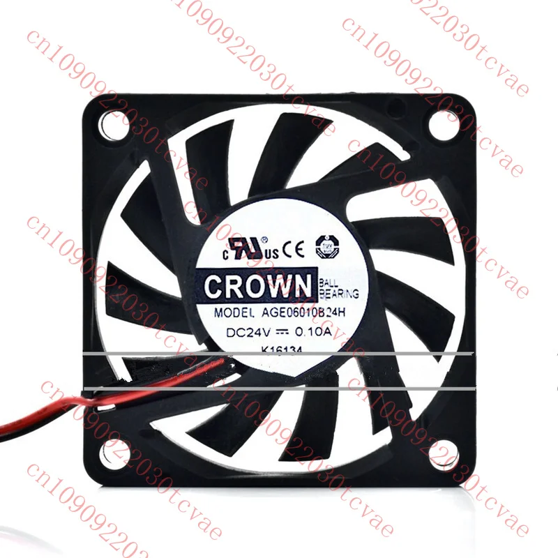 

AGE06010B24H DC 24V 0.1A 60x60x10mm 3-Wire Server Cooling Fan
