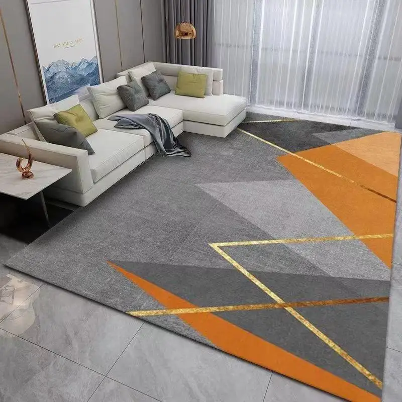 Gray Green Triangle Geometry Rug Minimalist Angular Design For Living Room Sofa Area Floor Mat Clean Line Decor