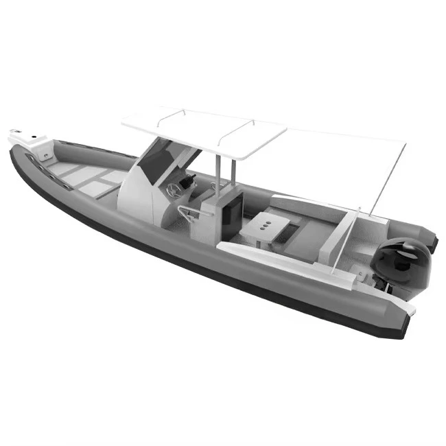 Luxury RHIB 860 Durable Aluminum RIB 28ft Orca Hypalon/PVC Patrol Inflatable Boats