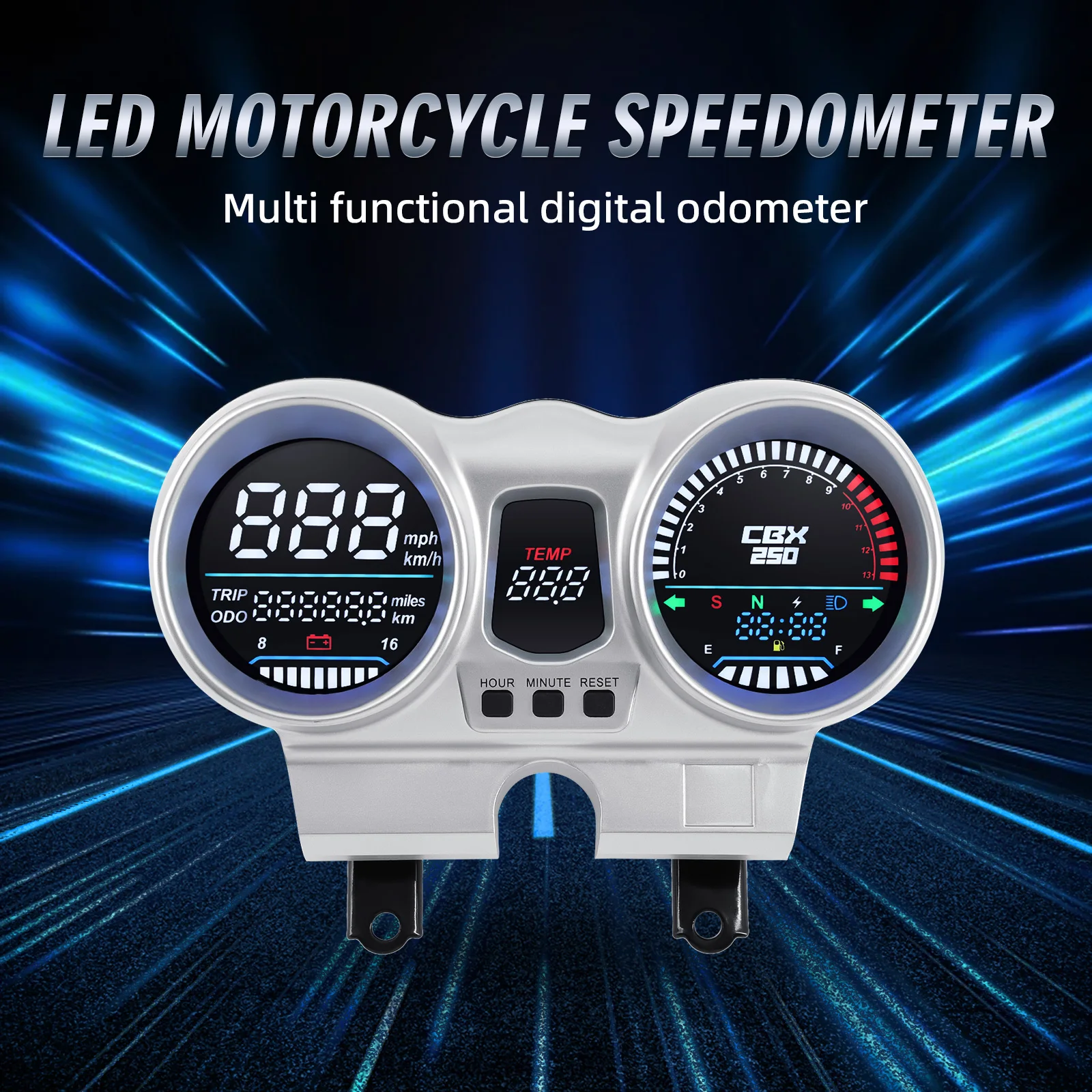 

Для Honda CBX250 CBF250 Twister 2001-2008 OEM 37100-KPF-96 новый мотоциклетный спидометр светодиодная цифровая приборная панель