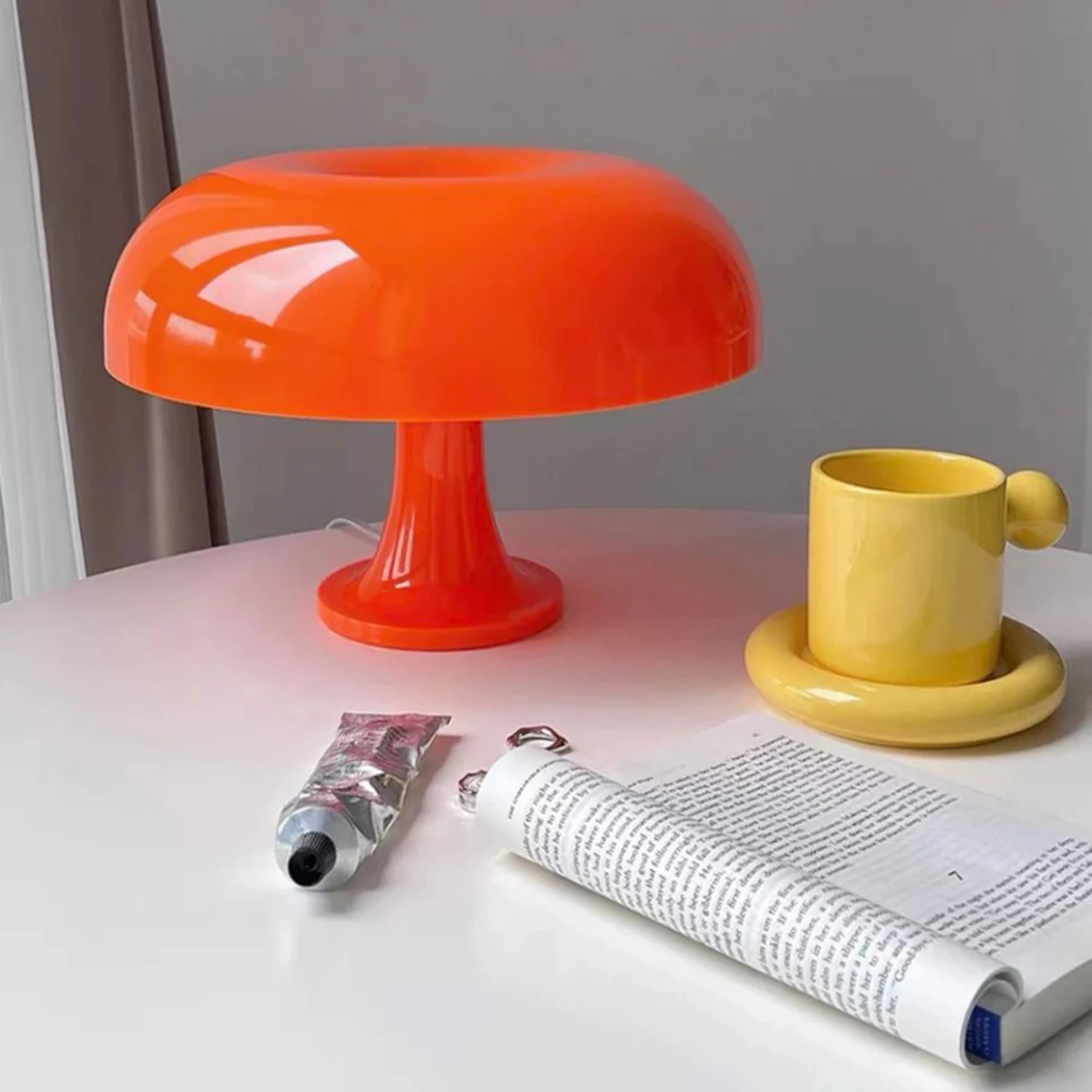 Portable Dimmable LED Mushroom Table Lamp with Translucent Lampshade, USB Charging - Stylish Modern Lighting Solution Light lamp