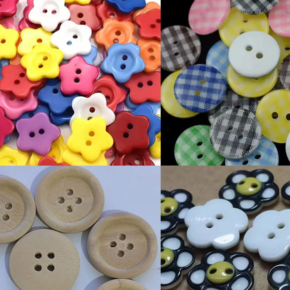 DIY Doll Clothes Round Buckles Plastic 2 Holes Mini Buttons for Handmade Cartoon Scrapbooking Garment Sewing Craft