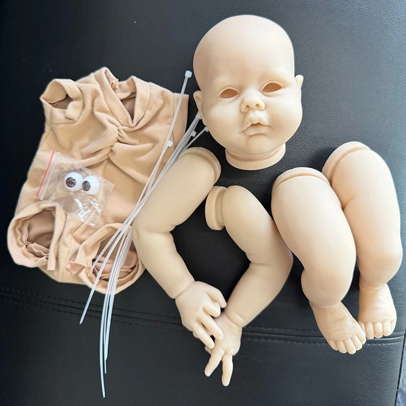 NPK Unfinished Unpainted 20'' Fresh Color DIY Doll Parts Reborn Nicol Blank Doll Kit  with Cloth Body and Eyes