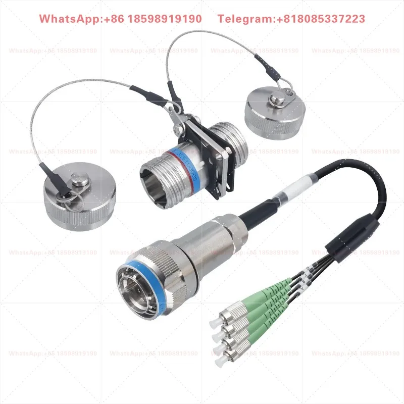 Threaded Quick Lock Fiber Optic Connector Cable Assembly Circular Plug Structure High Stability Signal Transmission