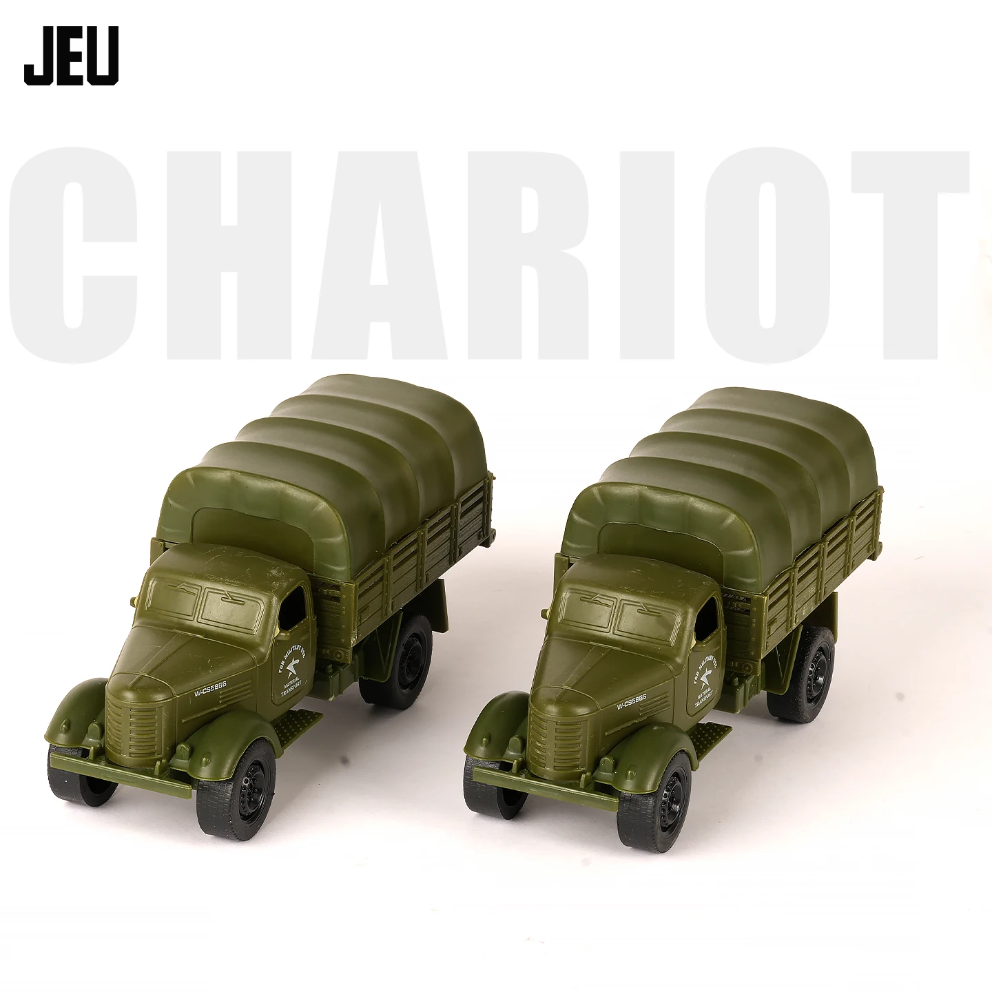 ViiKONDO Army Men Toy Military Wargame Accessory Model Tabletop Wargaming Battlefield Diorama Supply Pull-back Truck Vehicle 2P