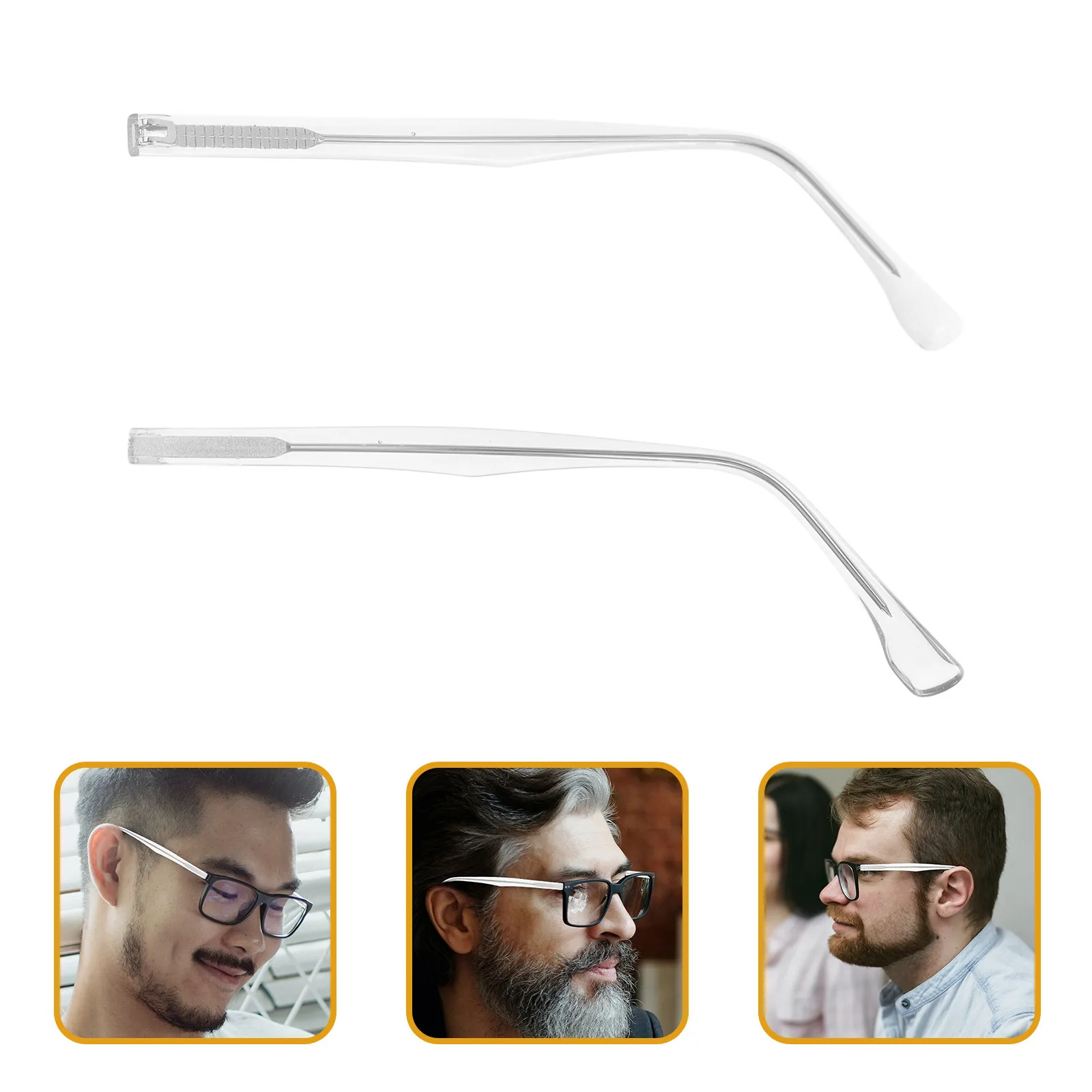 1Pair Glasses Arm Replacement Resin Metal Sturdy Eyeglasses Repair Temples Universal Fit for Sunglasses Reading Glasses Frame