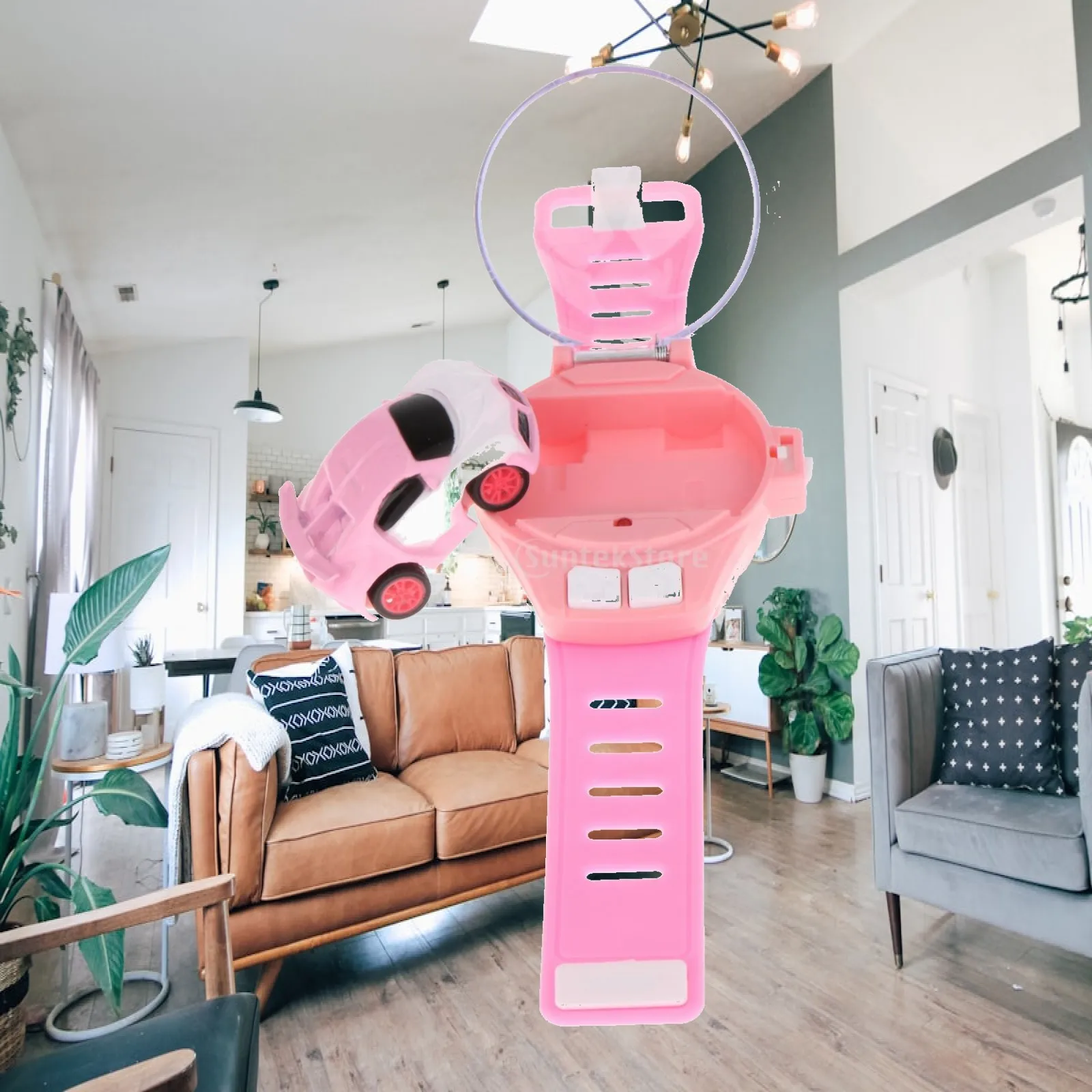 Cute Cartoon RC Small Car Analog Watch Outdoor Interactive Game Remote Controlled Truck Watch Toy for kids Children Gifts