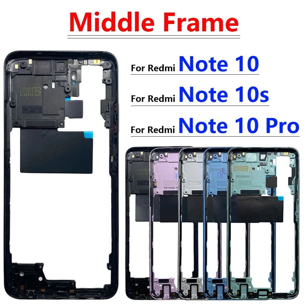 Für xiaomi redmi note 10/note 10s/note 10 pro mittel rahmen halter gehäuse ersatzteile