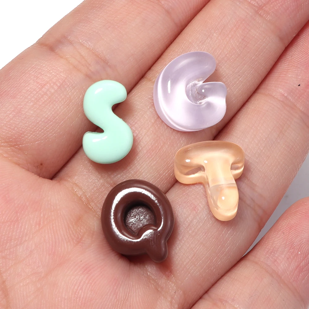 20 Stück bunte Harz-Buchstaben-Cabochons, englische Buchstaben-Aufkleber, DIY-Creme-Kleber, Handyhüllen-, Haarspangen- und Dekorationszubehör – Detail 6