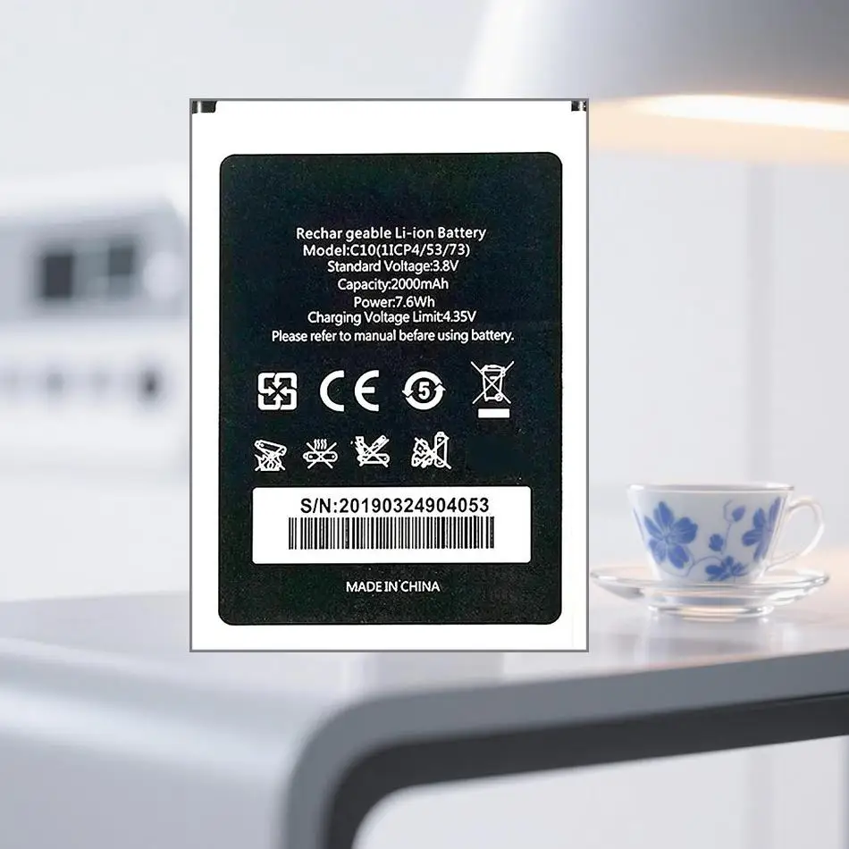 

For Oukitel C10 Environmentally Friendly 2000Mah Mobile Phone Battery High-Efficiency