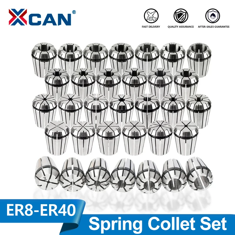 Image of XCAN ER8 ER11 ER16 ER20 ER25 ER32 ER Federspannzangen-Set Präzisions-Spannzangenfutter für CNC-Fräswerkzeughalter Graviermaschine