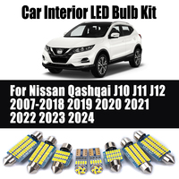 LED Interior Bulbs For Nissan Qashqai J10 J11 J12 2007-2018 2019 2020 2021 2022 2023 2024 Car Accessories Reading Dome Light Kit