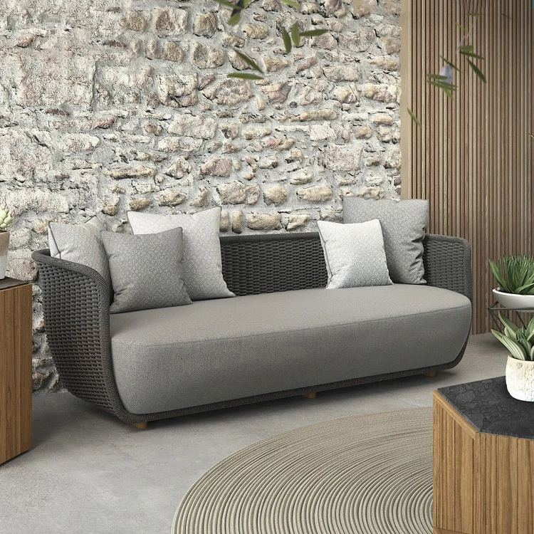 الروطان الخشب حديقة الأثاث مجموعات الشاطئ النسيج حديقة الأثاث مجموعات الفناء الخلفي المستديرة Muebles دي فناء أثاث الفناء الخارجي