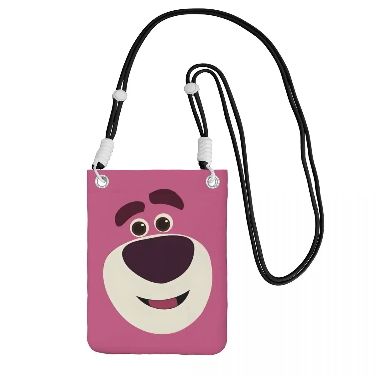 

Сумка для мобильного телефона на заказ Lotso Carry A, диагональная женская и мужская сумка для мобильного телефона с клубничным медведем и мультяшным рисунком для езды на велосипеде, чехол для денег