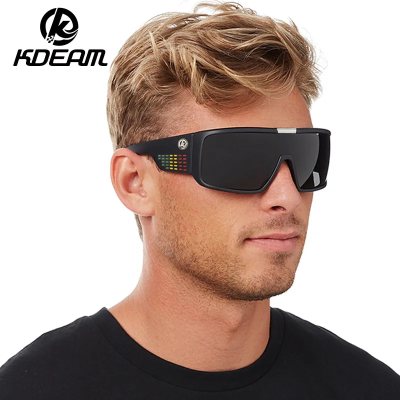 KDEAM Brand Design Fashion Polarized Sunglasses Women Men Over Size Casual UV Resistant Outdoor Sports Cycling Glasses Goggles