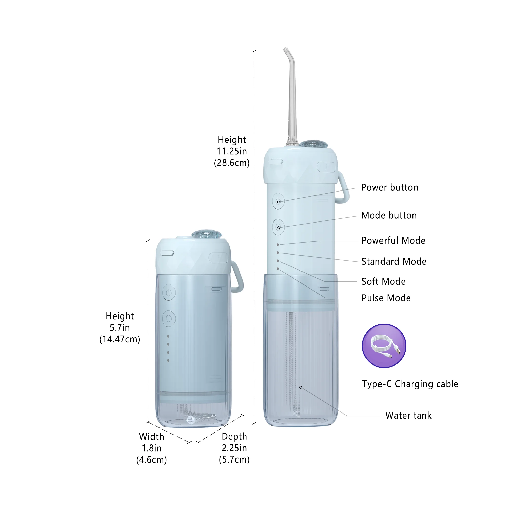 STLF SIILLK Top-Rated Black Rechargeable 2-Way Water Flosser  Irrigator for Deep Multi-Purpose Teeth Whitening Accessory