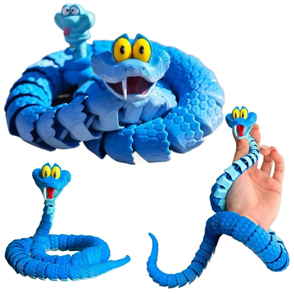 Nouveau Serpent Gary : Serpent articulé de simulation Disney Zootopia 2, modèle de serpent Gary imprimé en 3D, jouets anti-stress, cadeau pour enfant